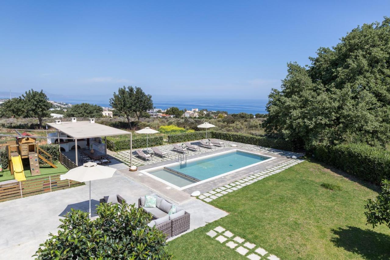 Lux Villa Mia With Heated Pool, 2Km To Beach & Childrens Area! Mikro Metochi 외부 사진
