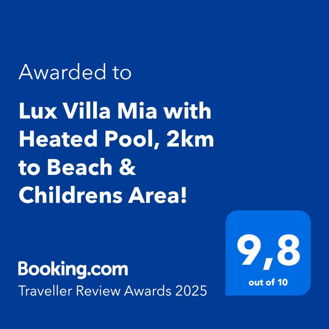 Lux Villa Mia With Heated Pool, 2Km To Beach & Childrens Area! Mikro Metochi 외부 사진